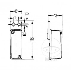 HELLA Luz de posición para remolque izquierda/derecha con péndulo goma M GUMMIPENDEL 1029024