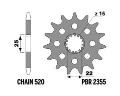 PBR Standard steel pinion 2355 - 520 1127982001