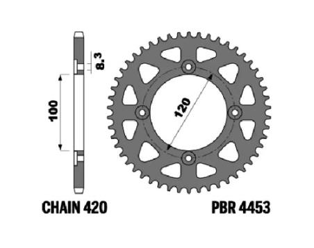 PBR Corona de aluminio ultraligera 4453 - PASO 420 1129675003