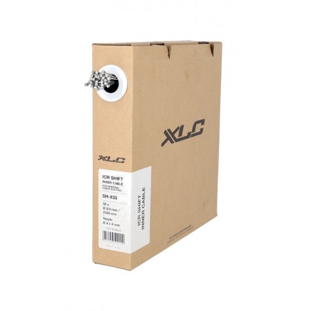 XLC Bicycle shift cables with internal cable routing SH-X55 ICR 0.9/2500 MM 4X4 ACERO (50 UNIDADES) 2501160064