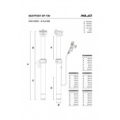 XLC Tija telescópica para bicicleta SP-T20 34.9 550 MM 200 2502069948
