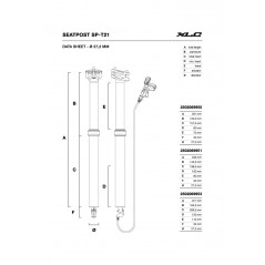 XLC Telescopic bicycle seatpost with internal cable routing SP-T21 27.2 90 MM ICR 377 2502069951