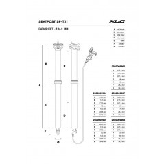 XLC Telescopic bicycle seatpost with internal cable routing SP-T21 34.9 342 MM ICR 100 2502069964