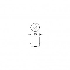 LAMPA Blister 2 lámparas R5W 5W BA15S de - Luz blanca intensa y vidriera para mayor luminosidad LAM58369