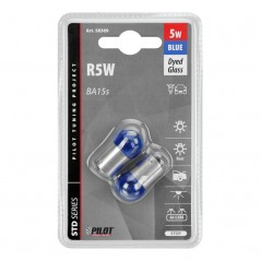 LAMPA Blister 2 lámparas R5W 5W BA15S de - Luz blanca intensa y vidriera para mayor luminosidad LAM58369