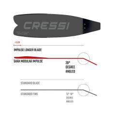 CRESSI Aleta para apnea o pesca submarina GARA TURBO BOOST ABH 185036VAR