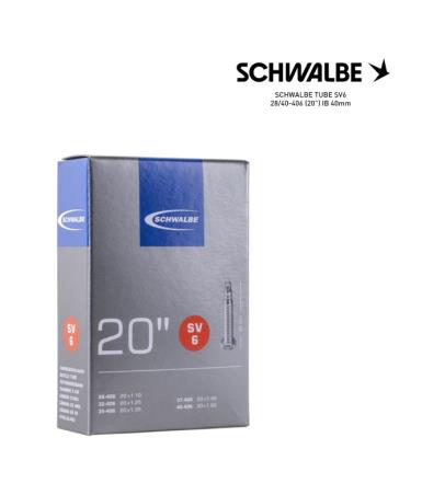 SCHWALBE Cámara de aire bicicleta SV6 28/40-406 (20") IB 40MM 4026495100144