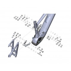 GHOST Kit de eje E-BIKE E-RIOT CF KGH00003