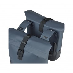 BASIL Rear saddlebags, bridge system, pet/navy blue leather/black COVE UNIVERSAL SYSTEM 28-32L (29X14.5X36 CM) 728951