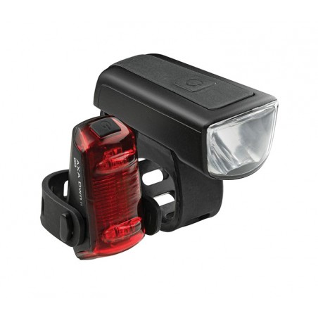 AXA Rechargeable front and rear light set DWN 30 LED USB-C 728626