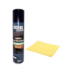 FASEBA CLEAN Limpiador de salpicadero para coche nuevo sin silicona con bayeta 400 ML 18291A