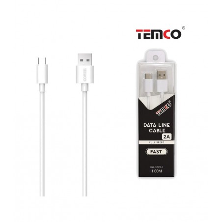 TEMCO CABLE USB A TIPO C 1M 2A 22077