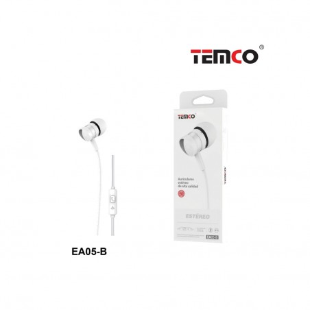 TEMCO Auriculares con micrófono y cable JACK 1,2M 22080