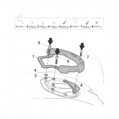 SHAD Anclaje para bolsa de deposito CLICK SYSTEM FAST B011CS