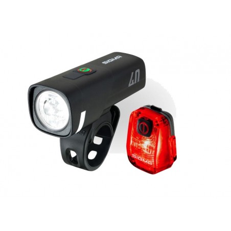 SIGMA Juego de luces delantera y trasera AURA 40 / HIRO 10 728836