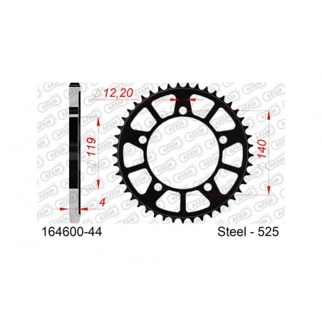 AFAM Corona plato de acero estándar 164600-525 1074570003