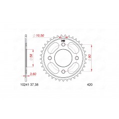 AFAM Corona plato de acero estándar 10241-420 1149253001