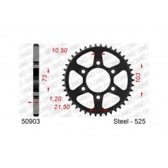 AFAM Corona plato de acero estándar 50903-525 1149533001