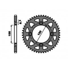 PBR Corona plato de acero c45 estandar 4453-420 1075327005