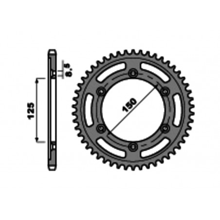 PBR Corona plato de acero c45 estandar 4507 520 1075342004