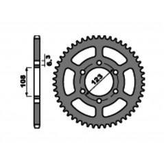 PBR Corona plato de acero c45 estandar 4412-420 1096604014