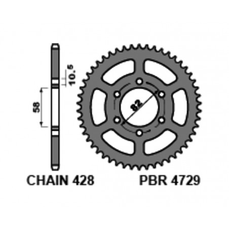 PBR Corona plato de acero estandar 4729-428 1126482003