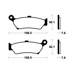 TECNIUM Sintered Brake Pads MR505 1149628