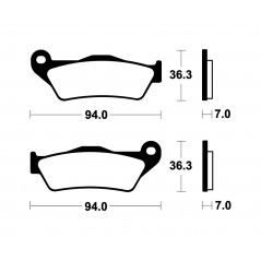 TECNIUM Sintered Brake Pads MR503 1149634